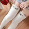 Women Girls Kawaii Cartoon Animal Cotton Stocking Over Kneed High Tight Socks - Beige