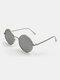 Unisex Metal Full Round Frame PC Lens Anti-UV Sun Protection Sunglasses - #02