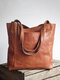 Women Vintage Weekender Bag Soft Oversized Shoulder Bag Handbag Tote - Brown
