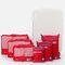 6 Pcs Waterproof Travel Storage bag Clothes Tidy Organizer Must-Have Toilet Container Case  - Wine Red