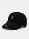 قبعة بيسبول JASSY للجنسين من القطن في الهواء الطلق مطرزة بفاكهة الأناناس - أسود