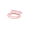 5MM Colorful Environmental Silicone Rings Rhinestones Couple Rings Wedding Gift for Men for Women - Pink