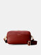 Brenice femmes PU cuir élégant grande capacité sac à bandoulière multi-fonctionnel compartiment interne sac de rangement - rouge