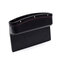 Leather Car Seat Storage Box Auto Seat Gap Pocket Organizer For Phone Card Cigarettes Storage - Black