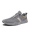 Men Breathable Lace Up Stylish Casual Cloth Shoes - Gray