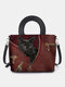 Women Cat Pattern Handbag Crossbody Bag Satchel Bag - Red
