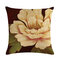 Retro Flower 45*45cm Cushion Cover Linen Throw Pillow Car Home Decoration Decorative Pillowcase - 8