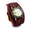 Vintage Genuine Leather Mens Watches Casual Sport Punk Style Quartz Watches for Men - 1