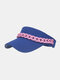 Women Cotton Solid Ccolor Chain Decoration Fashion Sunscreen Empty Top Hat - #04