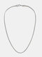 Trendy Hip Hop Personality Chain Stainless Steel Necklaces - Silver