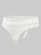 Sexy Lace Hollow Out Cotton Low Rise Thongs - White
