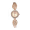 Relógios de pulso de quartzo da moda em aço inoxidável com pulseira de strass relógios elegantes joias para mulheres - # 5