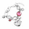 Simple Cute Women Watch Alloy Band Diamond Jewel Heart-Shaped Quartz Bracelet Watch - Silver