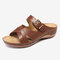 Women Summer Classical Soft Non Slip Backless Slip On Daily Sandals - Brown