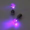 1 Pair LED Christmas Ear Studs Stainless Steel Zircon Unisex Stud Earrings for Women - Purple