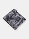 Men Casual Camouflage Multifunction Canvas Wallet Purse - Black