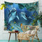 Ocean Animals Series Swimming Dolphin Killer Whale Pattern Wall Hanging Polyester Tapestry - #4