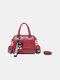 Women Waterproof Cartoon Large Capacity Handbag Crossbody Bag Shoulder Bag - Red