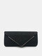JOSEKO Women's Faux Leather Shiny Material Banquet Dinner Bag Clutch - Black
