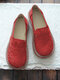 Feuerwerk Ausschnitt Lässige Kurze Slip On Rutschfeste Bequeme Beste Flache Loafers Schuhe Für Damen - rot