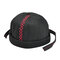 Men Unisex Retro Cotton Skullcap Rolled Cuff Brimless Hats Long Band Adjustable Beanies Caps  - Black