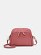 Women Faux Leather Multifunction Large Capacity Crossbody Bag Fashion Casual Multi-Pocket Shoulder Bag - Red