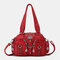 Women Anti-theft Folds Hardware Crossbody Bag Shoulder Bag - Red