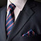 Man 8cm Wide Edge Polyester Silk Precision Textile Business Tie The Same Style Pocket Towel - 2