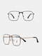 Unisex Polygonal Metal Full Frame Anti-Blue Light Fashion Glasses - #05