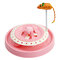 2 Colors Cat Interactive Training Toy Pet Fun Running Ball Plate Toys - Pink