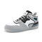 Men Breathable Splicing High Top Stylish Casual Skate Shoes - Gray