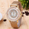 Classic Heart Rock Beads Wristband PU Leather Watch Quartz Women's Watches Wholesale - Gold