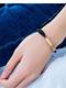 Trendy Simple Inlaid Zircon Curved Brand Hand-woven Drawstring Adjustable Titanium Steel Couple Bracelets - Rose Gold