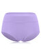 Cotton Seamless Solid Color Panty Breathable Briefs - Purple