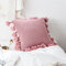 Nordic Style Knitted Fringed Lantern Ball Throw Pillowcase Solid Color Throw Pillow Case Home - #1