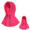Women Men Warm Face Mask Cap With Earmuffs Hooded Scarf Windproof Neck Warmer Cap With Neck Flap - Rose Red