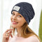 Womens Vogue Wild Cotton Beanie Cap Earmuffs Breathable Outdoor Casual Sun Hats - Navy Blue