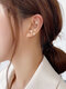 Trendy Diamond Pearls Earring Temperament Metal Auricle Piercing Earring - #07