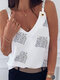 Printed Straps Casual Sleeveless Tank Top - #02