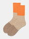 5 paires de chaussettes unisexes en coton de couleur contrastée, respirantes et polyvalentes - Orange