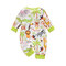 Baby Cartoon Print Cotton Romper For 0-24M - Green