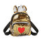 New Unicorn Backpack Girl Fashion Sequined Shoulder Bag Cartoon Cute Bag Travel Backpack - Gold