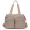Nylon Large Capacity Lightweight Multi-pocket Crossbody Bag Handbag For Women - Apricot