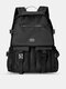 Men Oxford Casual Large Capacity Waterproof Travel Laptop Backpack - Black