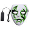 Halloween Mask LED Luminous Flashing Face Mask Party Masks Light Up Dance Halloween Cosplay - Green