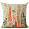 Flowers and Birds 45*45cm Cushion Cover Linen Throw Pillow Car Home Decoration Decorative Pillowcase - #4