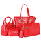 Women Elegant Patent Leather Bag - Red