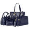 Women Elegant Patent Leather Bag - Blue