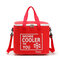 オックスフォード布断熱パッケージ屋外ピクニックアルミランチバッグ断熱コールドランチバッグ - 赤