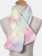 Women Plush Plus Thicken Tie-dye Warm Casual All-match Neck Protection Scarf - #01